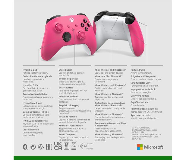 Геймпад Microsoft Xbox Series X | S Wireless Controller Deep Pink (QAU-00083) QAU-00083 фото